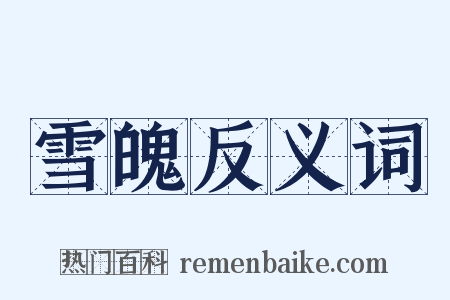 雪魄反义词是什么意思的图片